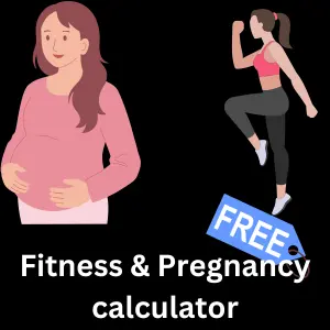 Illustration of a pregnant woman and a fit woman exercising, with a "FREE" tag.